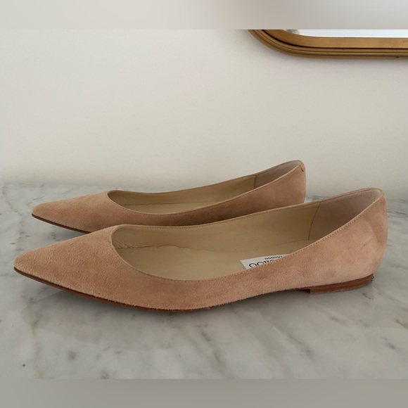 Jimmy Choo ballet flats in blush pink/nude. Perfect for spring! - Picture 2 of 5